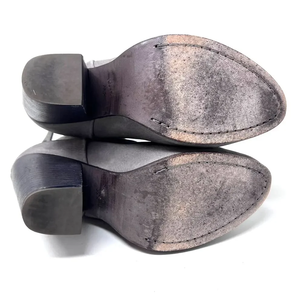 Rag & Bone Newbury Boots Women's 8.5 Elephant Gray Leather Cuff 3.5